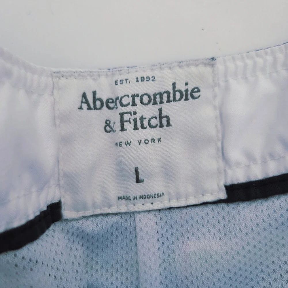 Abercrombie &‎ Fitch Board Shorts Blue Plaid Swim Trunks Mens Size Large